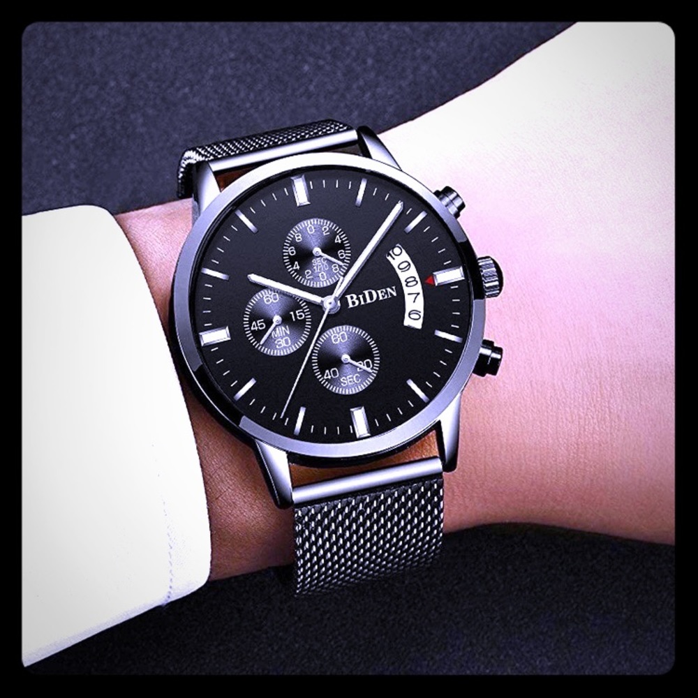 BIDEN | Stainless Steel Alloy Watch 44mm